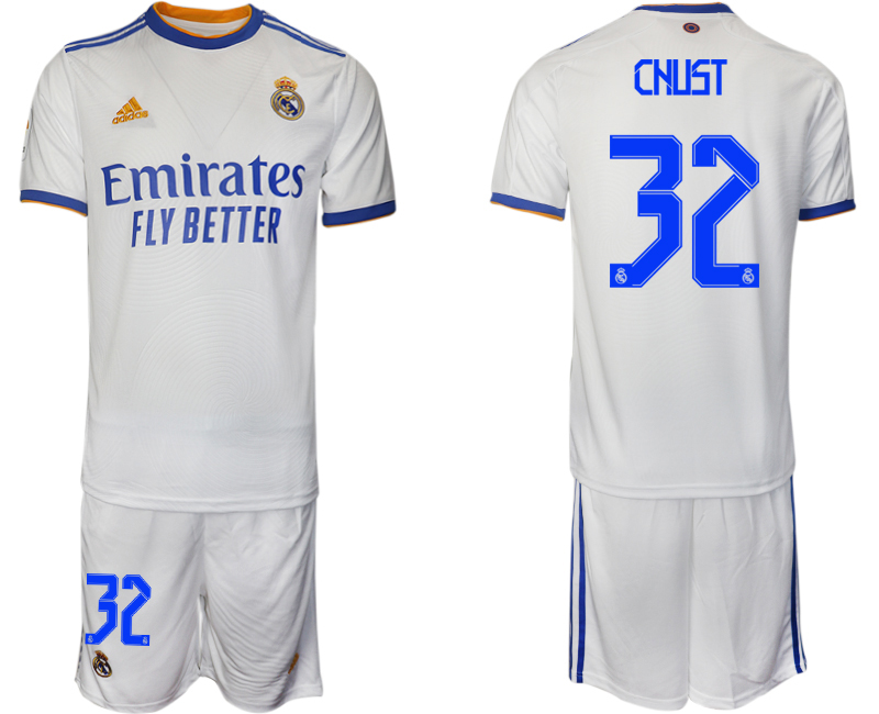 Men 2021-2022 Club Real Madrid home white #32 Soccer Jerseys